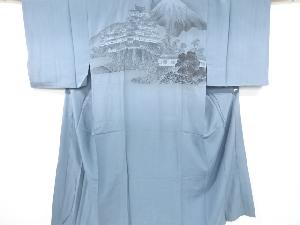 アンティーク　富士に城模様男物長襦袢